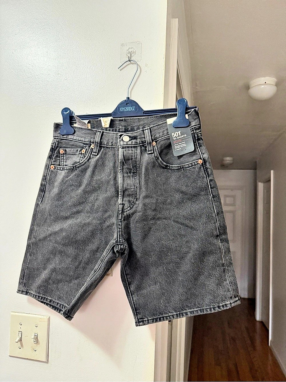 Levi's 501 '93 Cut-Off Denim Shorts Men's Gray Jean Shorts Waist 29